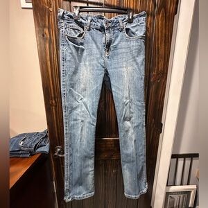 Cowgirl Tuff Blue Straight Leg Jeans